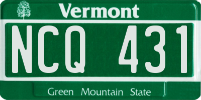 VT license plate NCQ431
