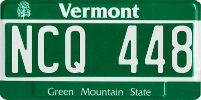 VT license plate NCQ448