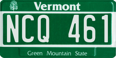 VT license plate NCQ461
