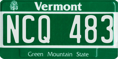 VT license plate NCQ483