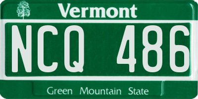 VT license plate NCQ486