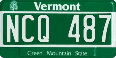VT license plate NCQ487