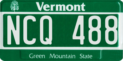 VT license plate NCQ488