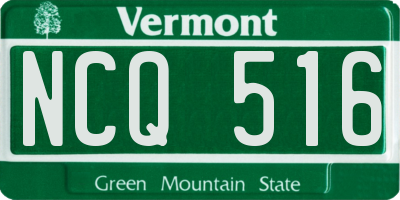 VT license plate NCQ516