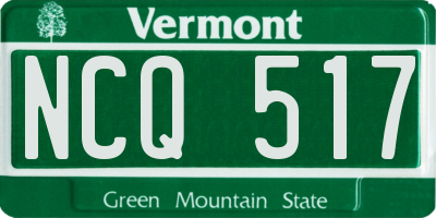 VT license plate NCQ517