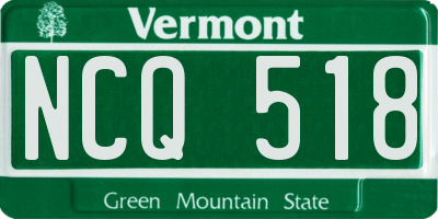 VT license plate NCQ518