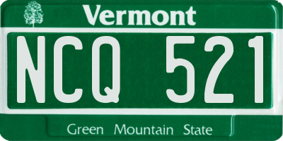 VT license plate NCQ521