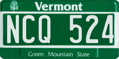 VT license plate NCQ524