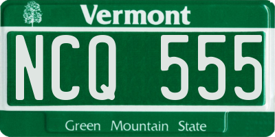 VT license plate NCQ555