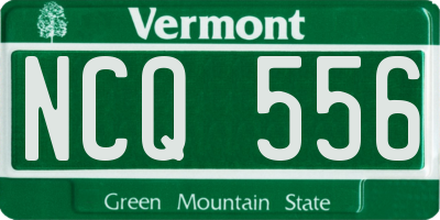 VT license plate NCQ556