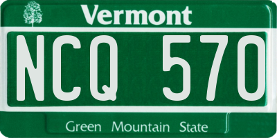 VT license plate NCQ570