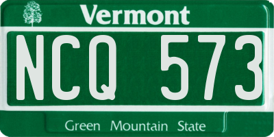 VT license plate NCQ573