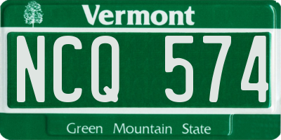 VT license plate NCQ574