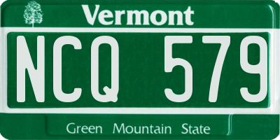 VT license plate NCQ579