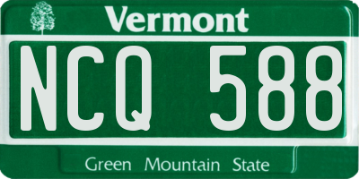 VT license plate NCQ588