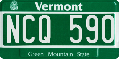 VT license plate NCQ590