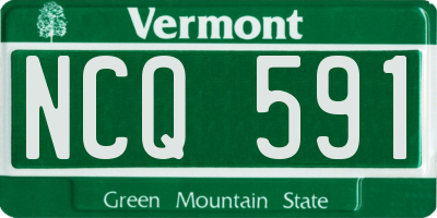 VT license plate NCQ591