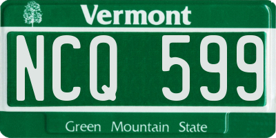 VT license plate NCQ599