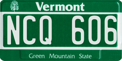 VT license plate NCQ606