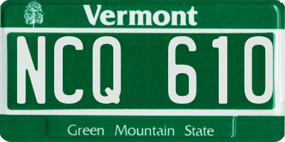 VT license plate NCQ610
