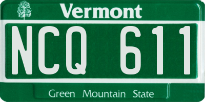 VT license plate NCQ611
