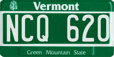 VT license plate NCQ620