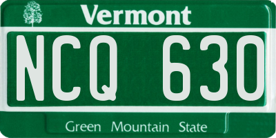 VT license plate NCQ630