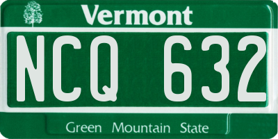 VT license plate NCQ632