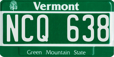 VT license plate NCQ638