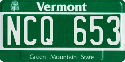 VT license plate NCQ653
