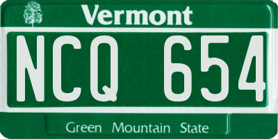 VT license plate NCQ654