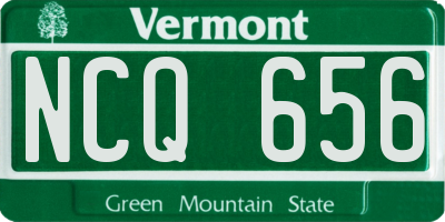 VT license plate NCQ656