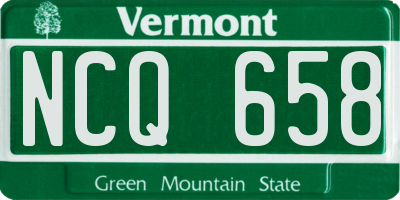 VT license plate NCQ658