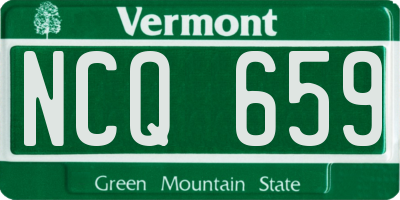 VT license plate NCQ659
