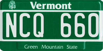 VT license plate NCQ660