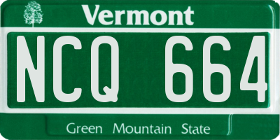 VT license plate NCQ664