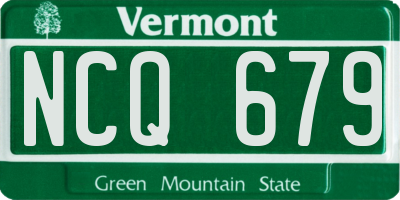 VT license plate NCQ679