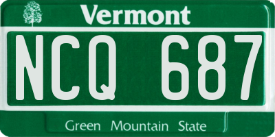 VT license plate NCQ687