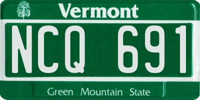 VT license plate NCQ691
