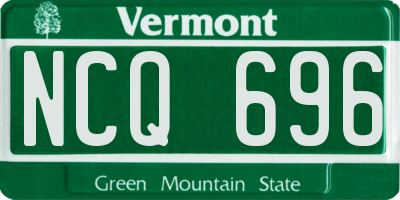 VT license plate NCQ696
