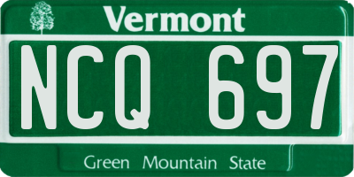 VT license plate NCQ697