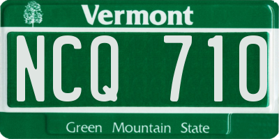 VT license plate NCQ710