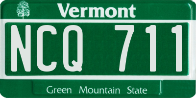 VT license plate NCQ711