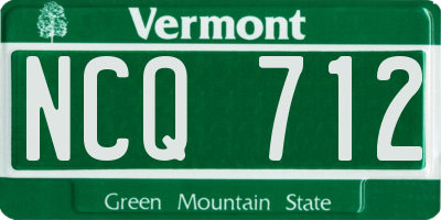 VT license plate NCQ712