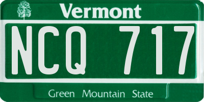 VT license plate NCQ717
