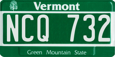 VT license plate NCQ732