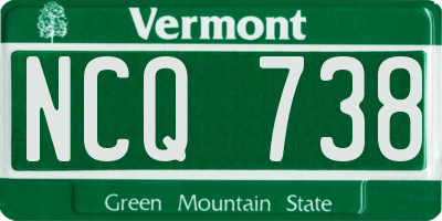 VT license plate NCQ738