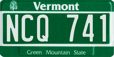 VT license plate NCQ741