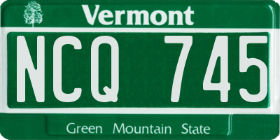 VT license plate NCQ745