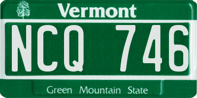 VT license plate NCQ746